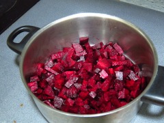 Beets chopped and ready to go!